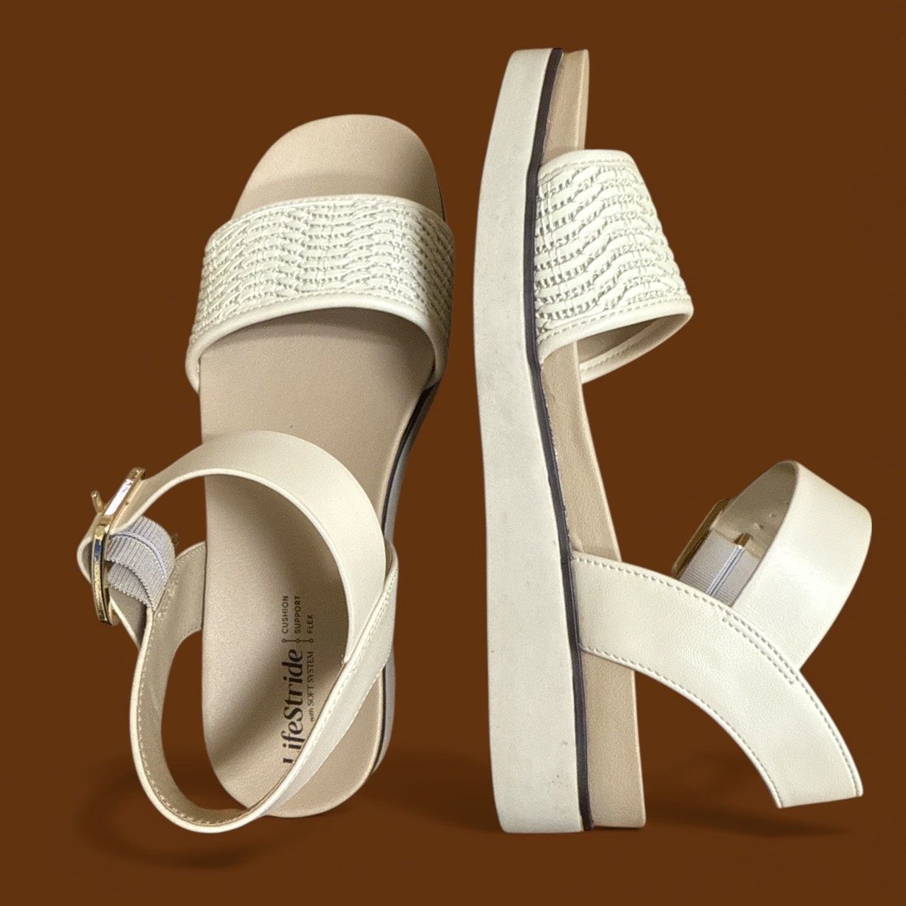 LIFESTRIDE GILLIAN 2 OPEN SQUARE TOE PLATFORM SANDAL