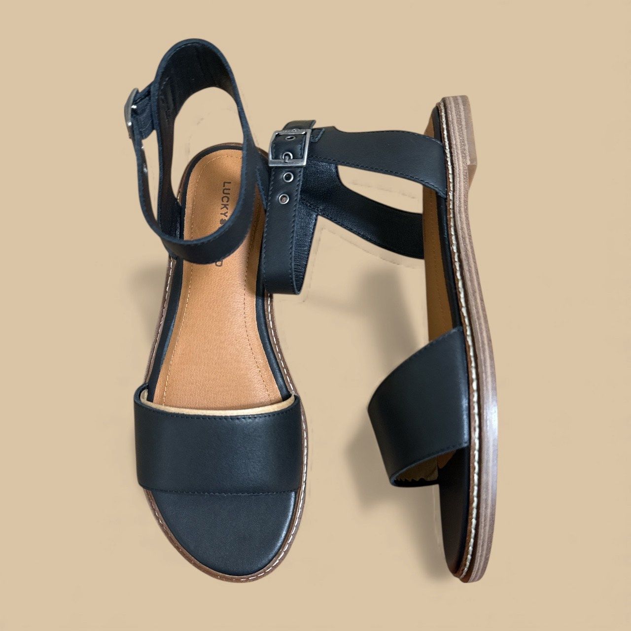 LUCKY BRAND KIMIYA ANKLE STRAP FLAT