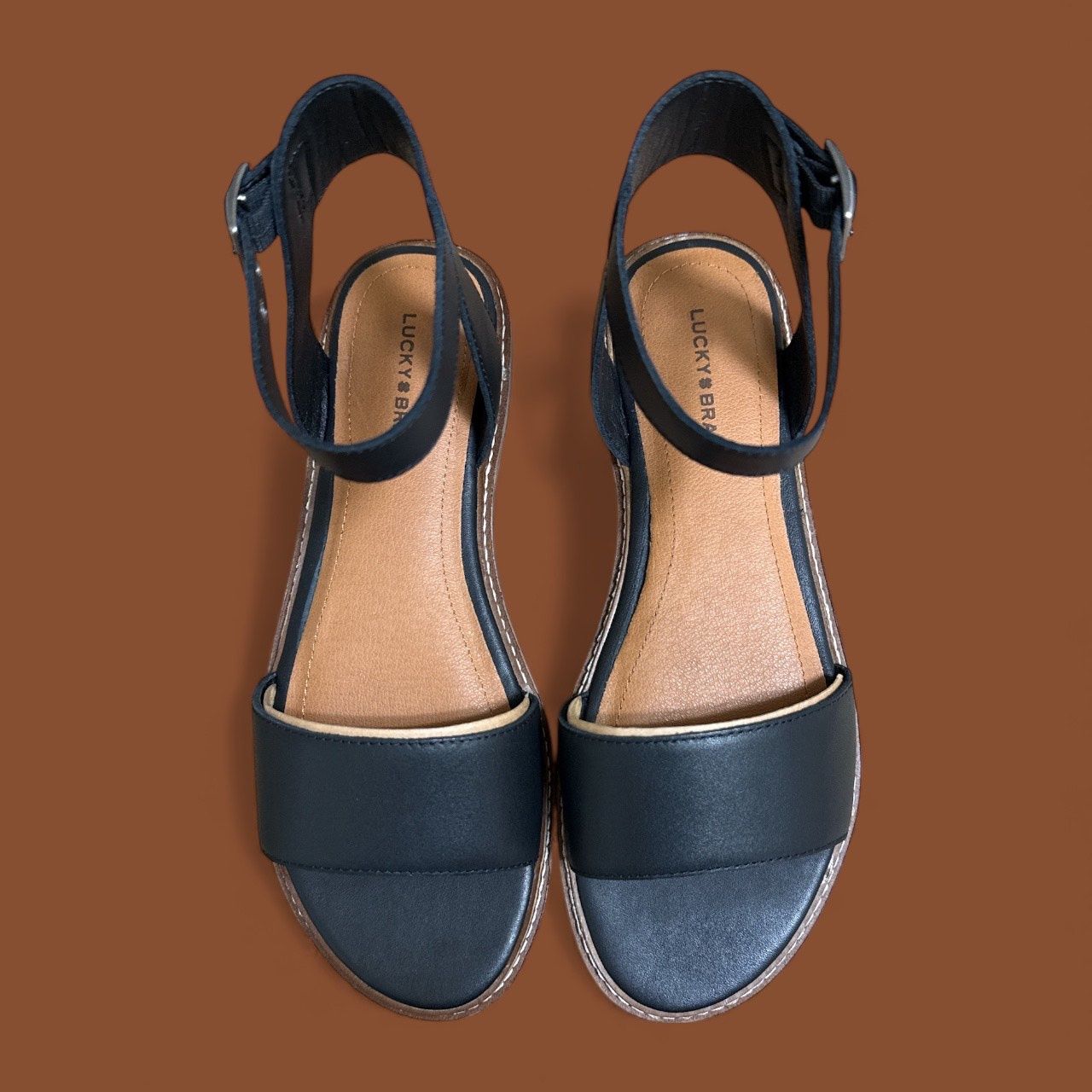 LUCKY BRAND KIMIYA ANKLE STRAP FLAT