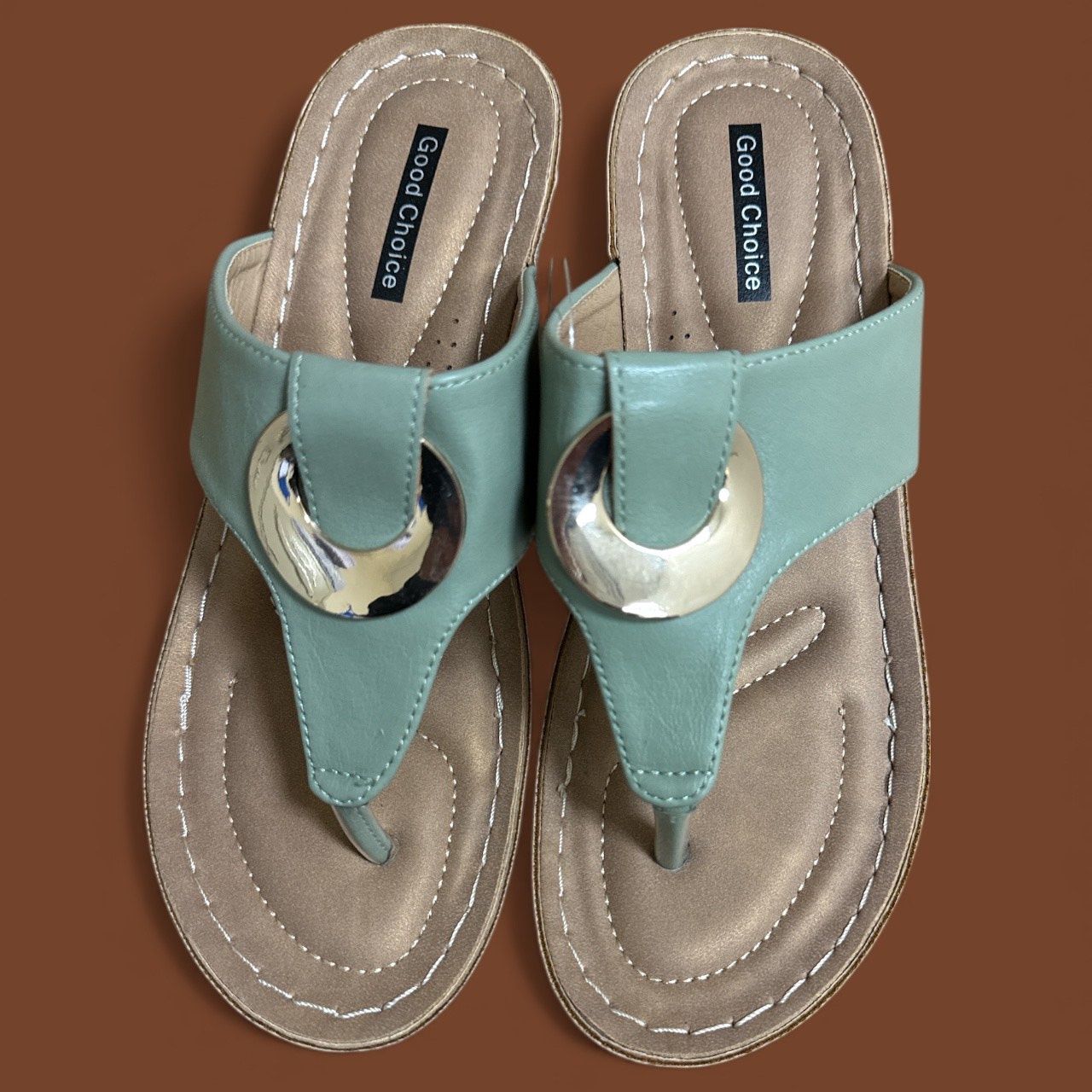 GOOD CHOICE LOW WEDGE THONG SANDAL