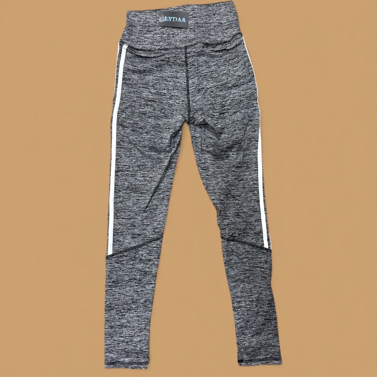 LYDAA SPORTS YOGA STRIPE LEGGINGS, Colour: GRAY, Size: S/M