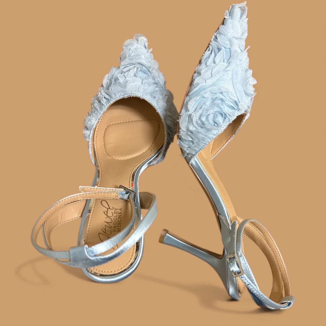 BADGLEY MISCHKA SHANNON ANKLE STRAP PUMPS, Colour: SKY BLUE, Size: 8