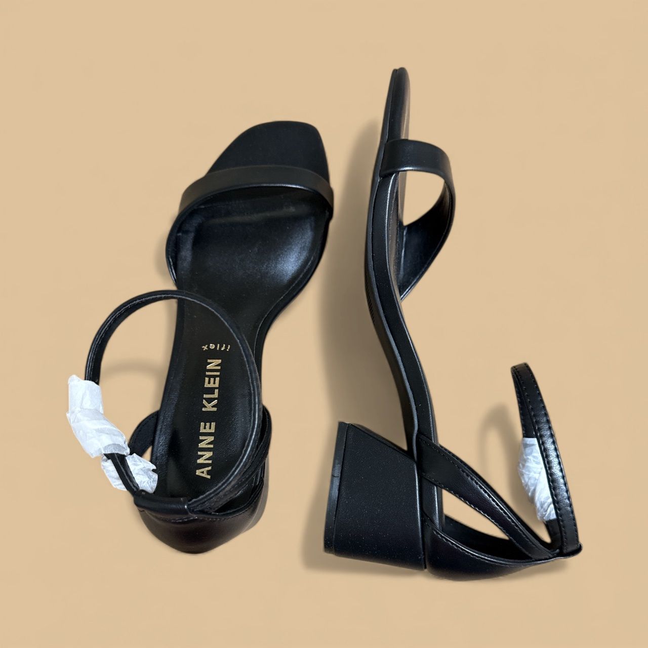 ANNE KLEIN MIA ANKLE STRAP BLOCK HEEL DRESS SANDAL