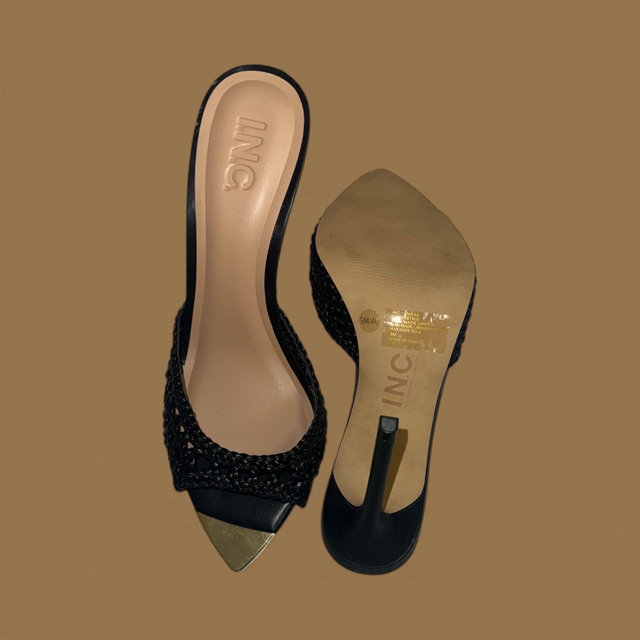 I.N.C AMRA DRESS SANDAL, Colour: BLACK, Size: 9 M