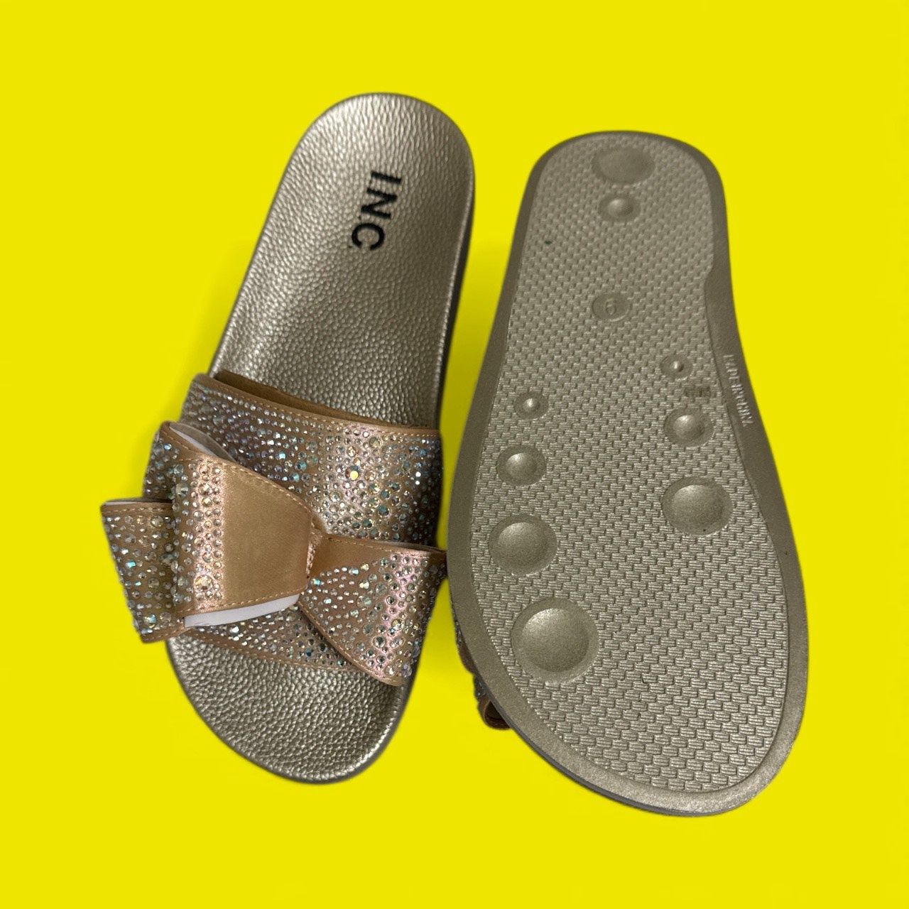 I.N.C PEYMIN POOL FLAT SLIDE, Colour: CHAMPAGNE, Size: 9 M