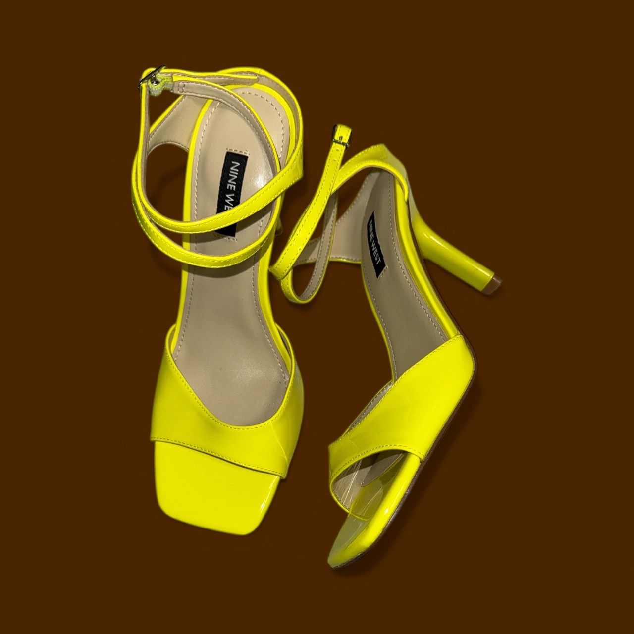 NINE WEST DEVANS HEELED SANDAL, Colour: YELLOW, Size: 8 M