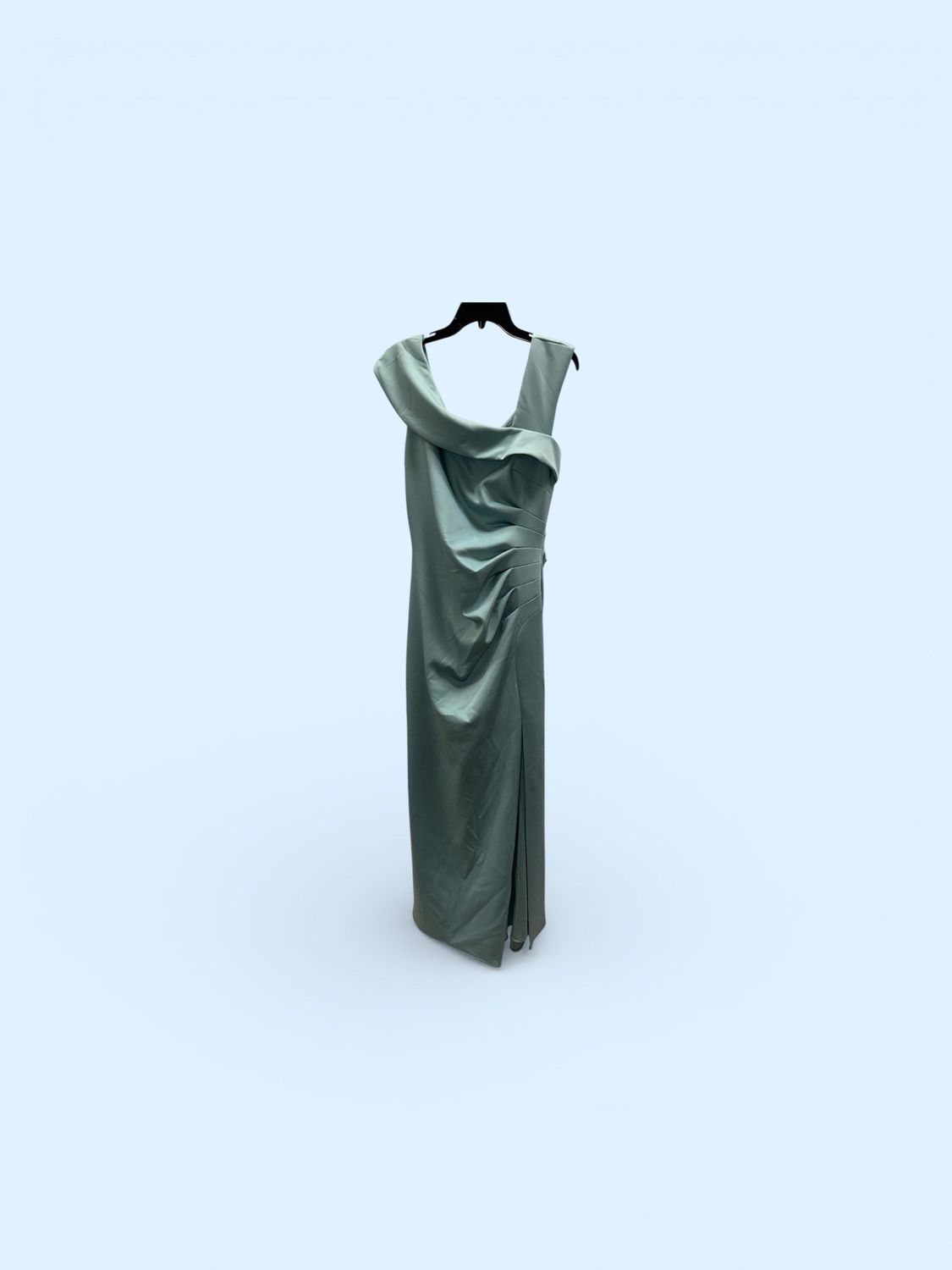 LONG ASYMMETRICAL NECKLINE SCUBA DRESS