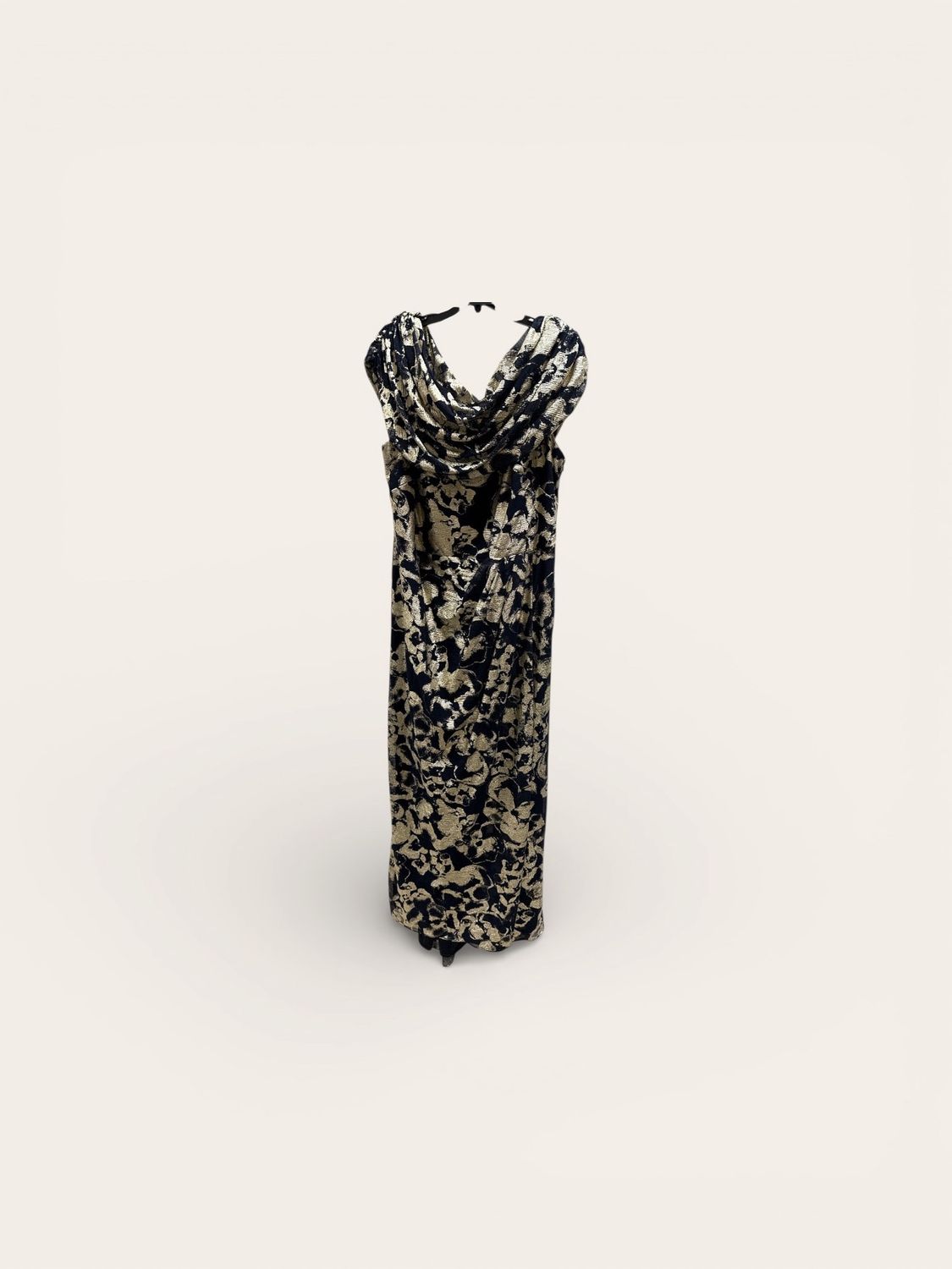 BETSY &amp; ADAM SLEEVELESS COWL NECK FLORAL PRINT DRESS
