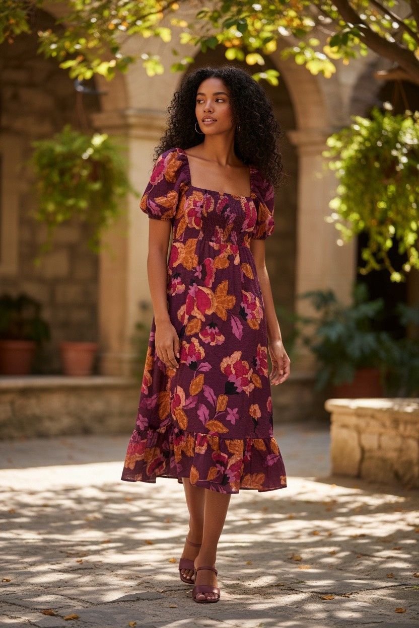 LONDON TIMES PETITE FLORAL DRESS