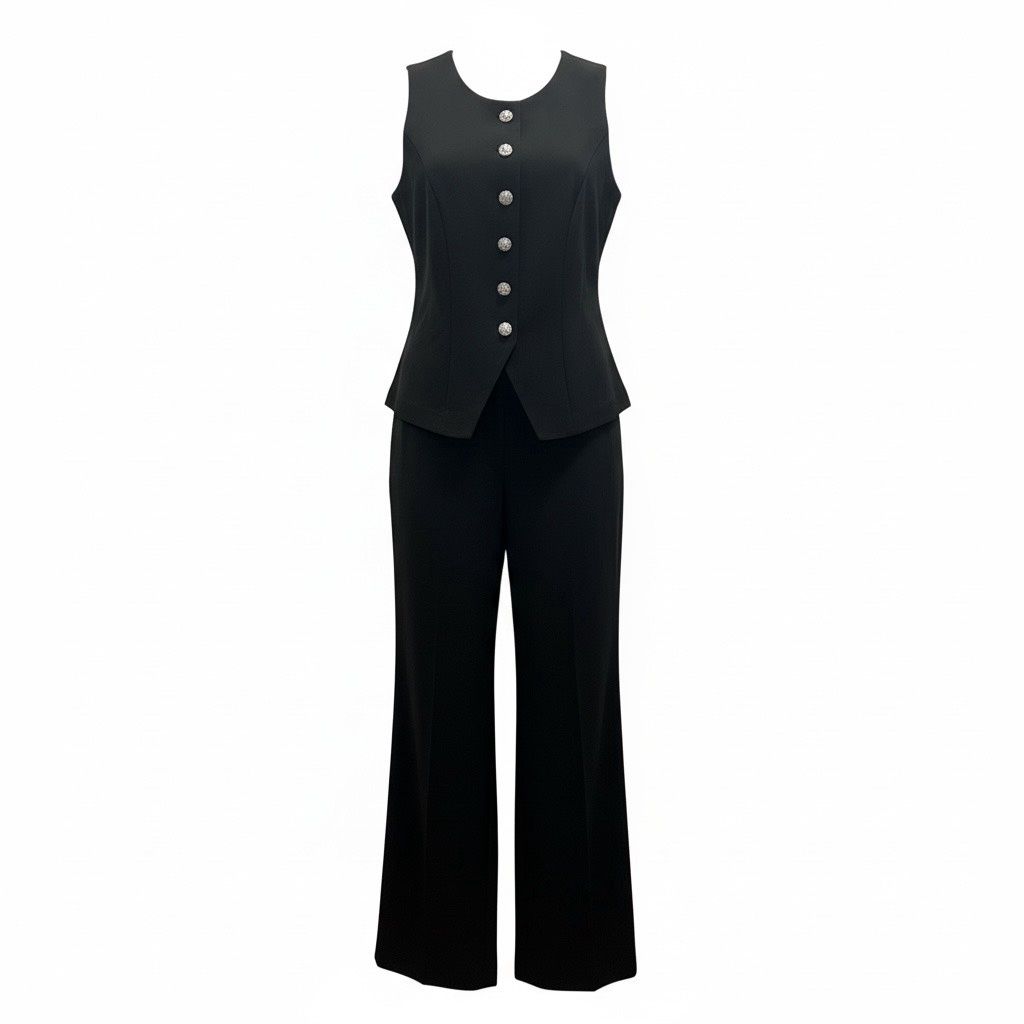 XSCAPE SCUBA SLEEVELESS STRAIGHT LEG JUMPSUIT