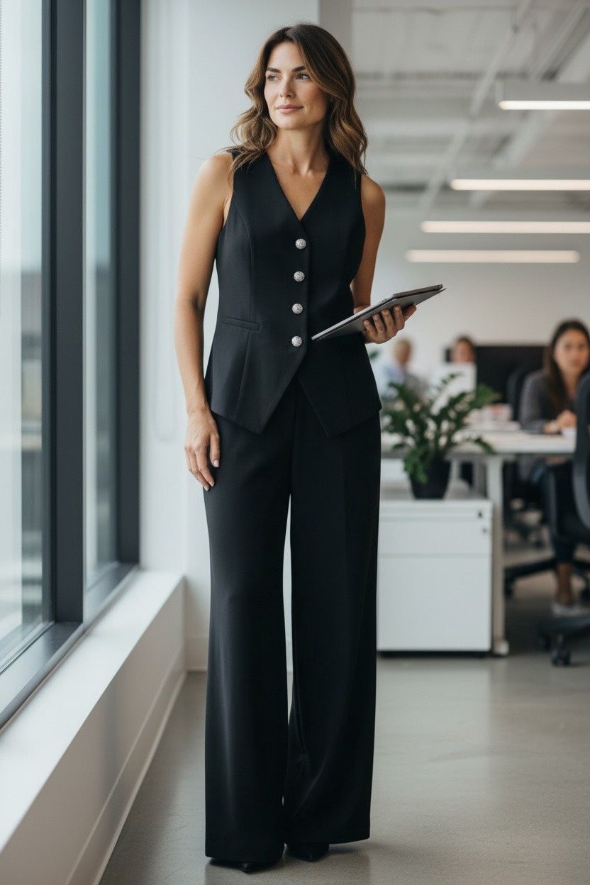 XSCAPE SCUBA SLEEVELESS STRAIGHT LEG JUMPSUIT