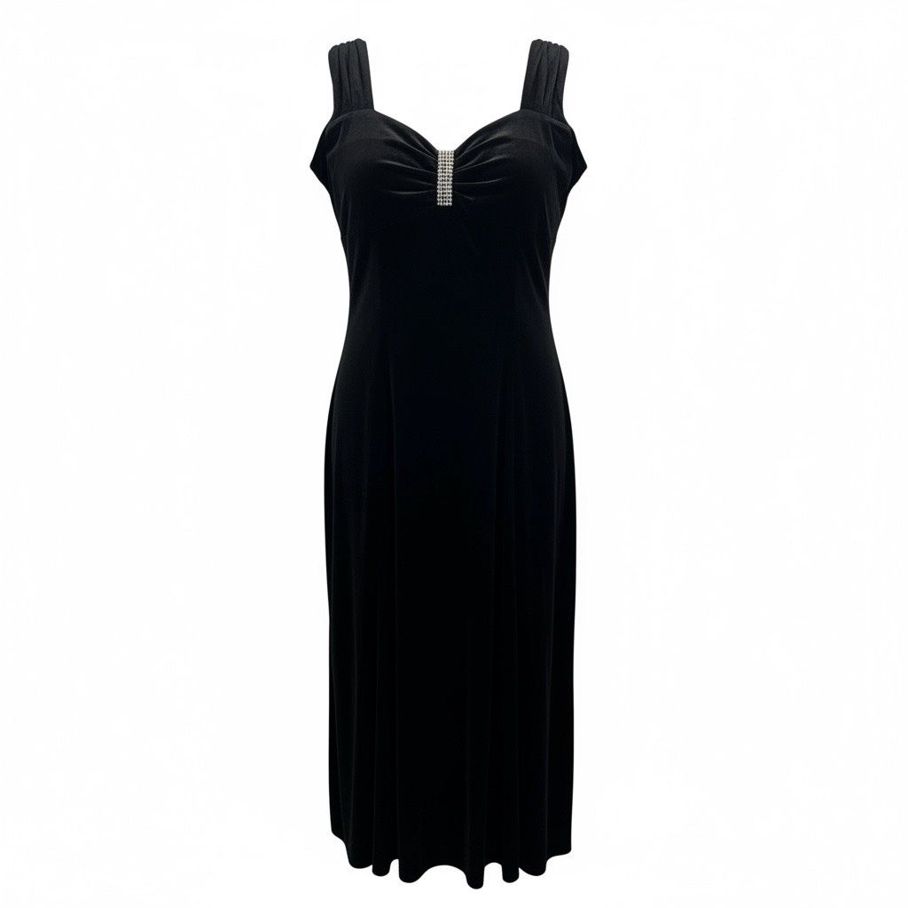 R &amp; M RICHARDS EVENING GOWN DRESS, Colour: BLACK, Size: 18 W