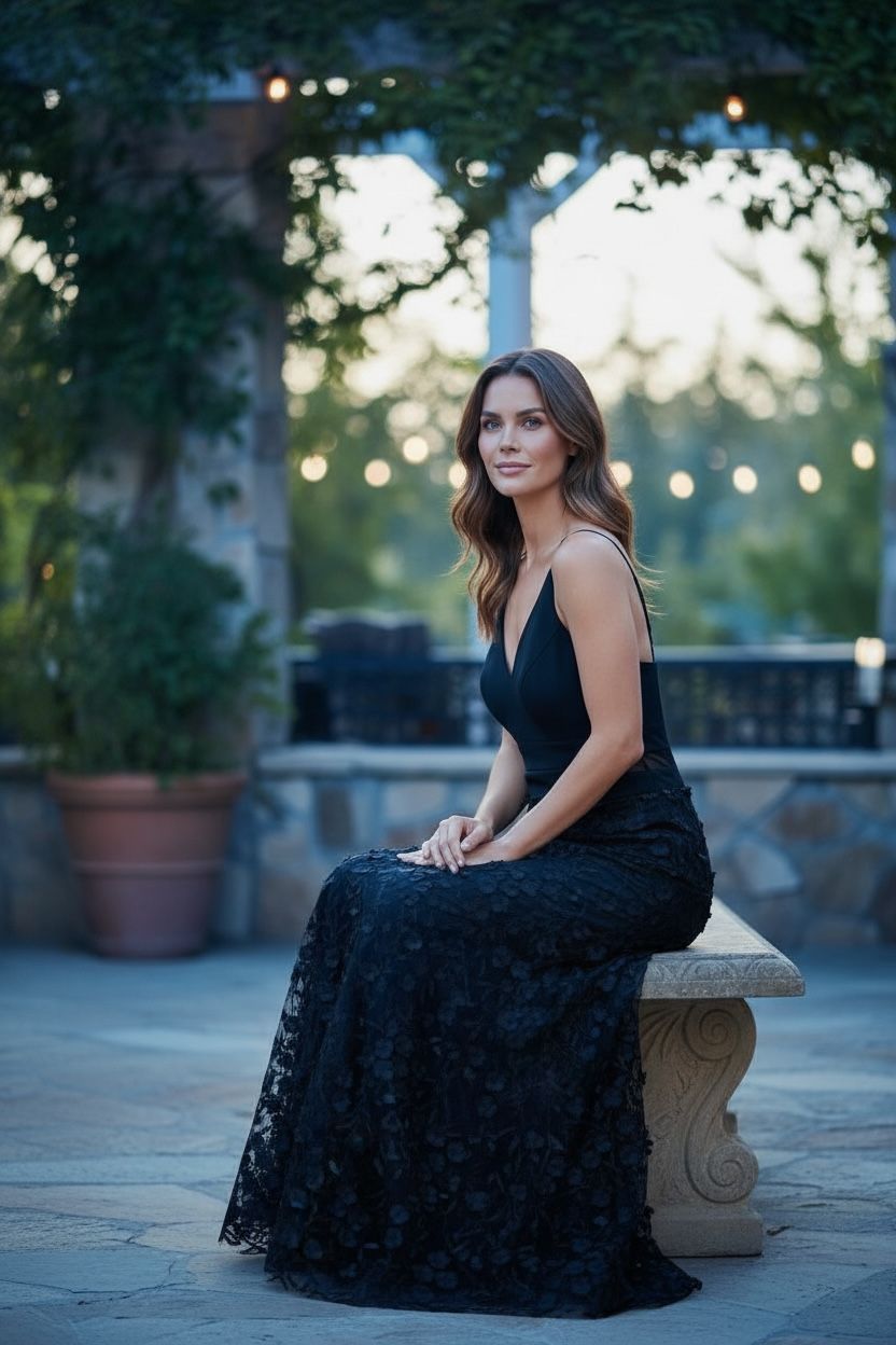 XSCAPE PETITE SLEEVELESS FLORAL GOWN