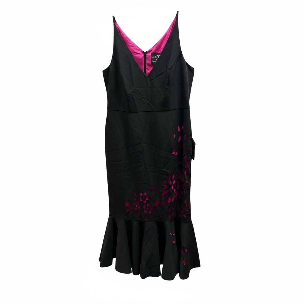 SHANI SLEEVELESS LASER CUTTING DRESS WITH FLOUNCE