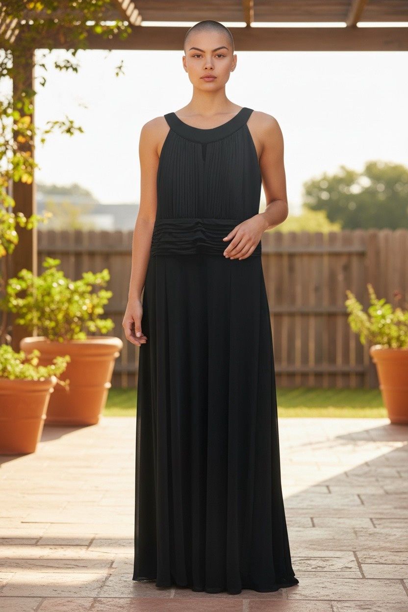 SLFY LEEVELESS PLEADED MAXI DRESS