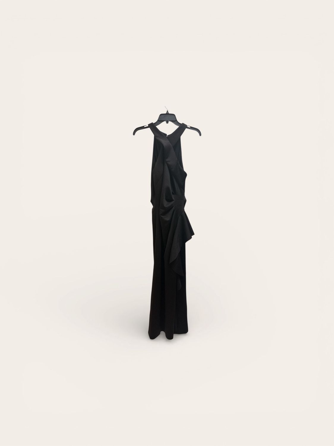 XSCAPE SCUBA CREPE SLEEVELESS LEG SLIT DRESS