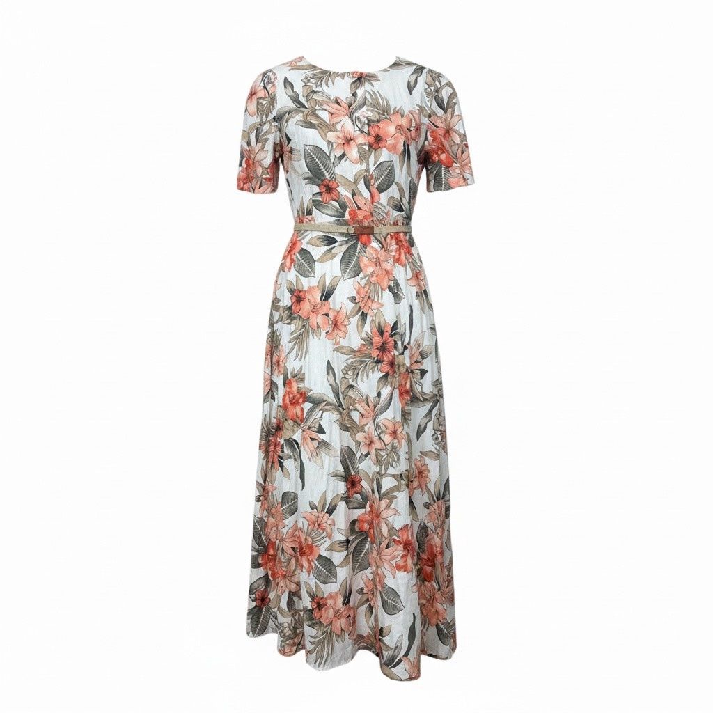 KASPER SHORT PUFF SLEEVE SHIRTDRESS