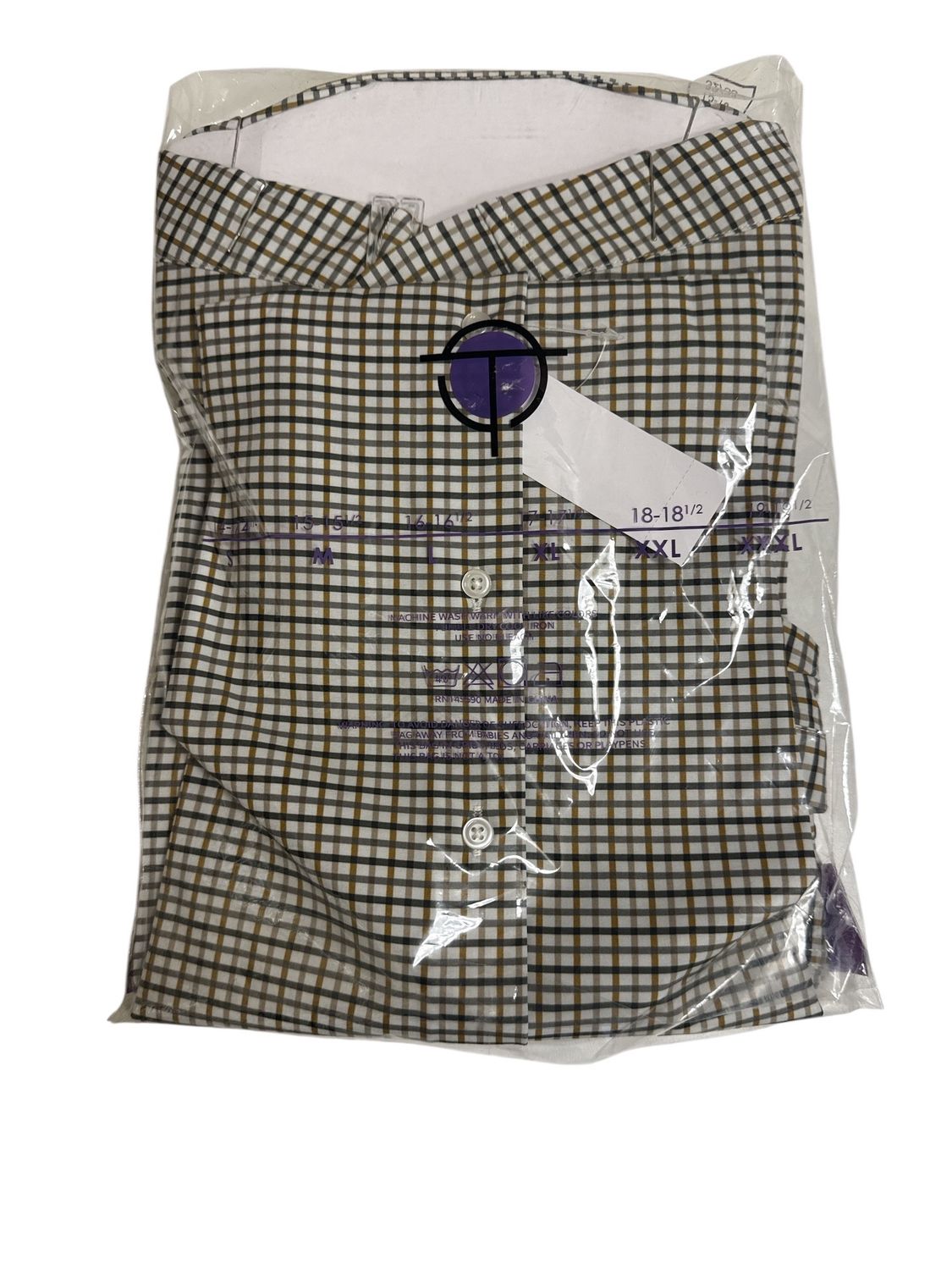 TAYION COLLECTION SLIM FIT PLAID DRESS SHIRT