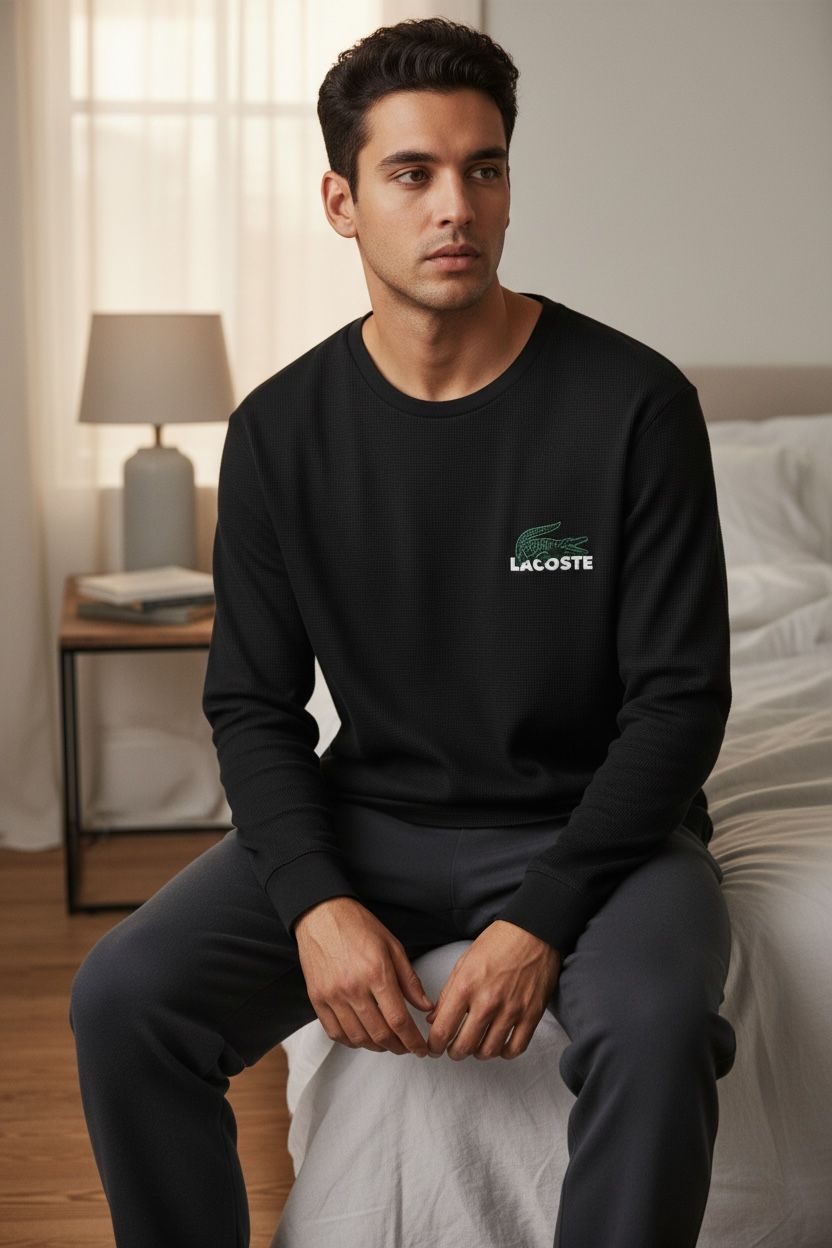 LACOSTE MEN'S SLEEPWEAR LOUNGE SHIRT