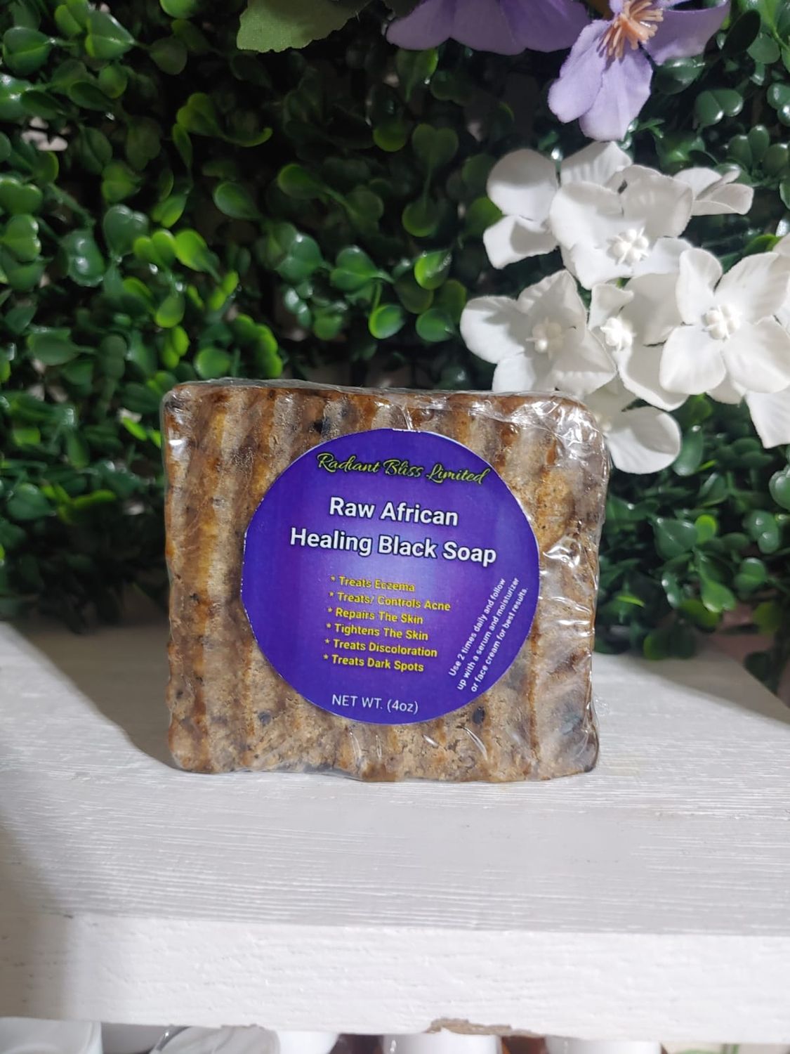 Raw african black soap