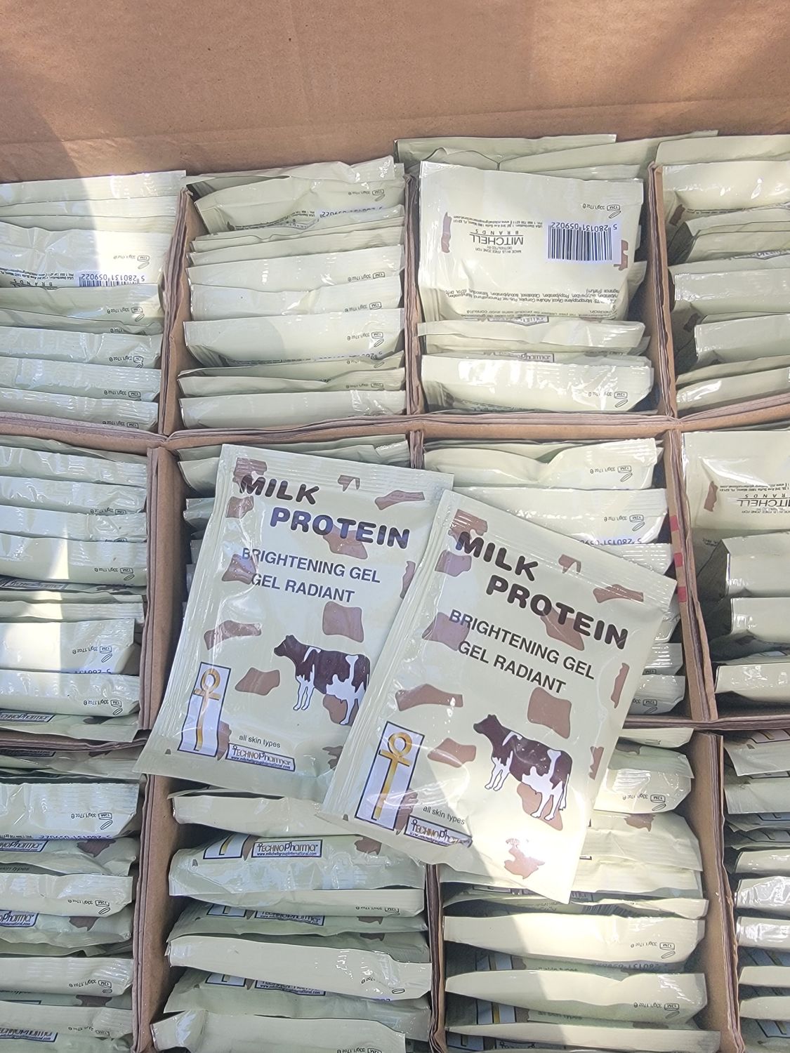 Milk protein bag gel