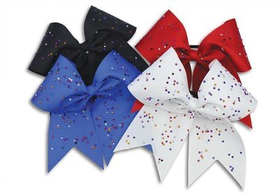 Scattered Rhinestone Cheer Bows