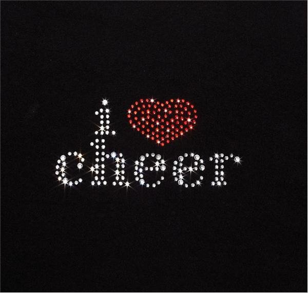 Rhinestone I Heart Cheer Tshirt or Tank