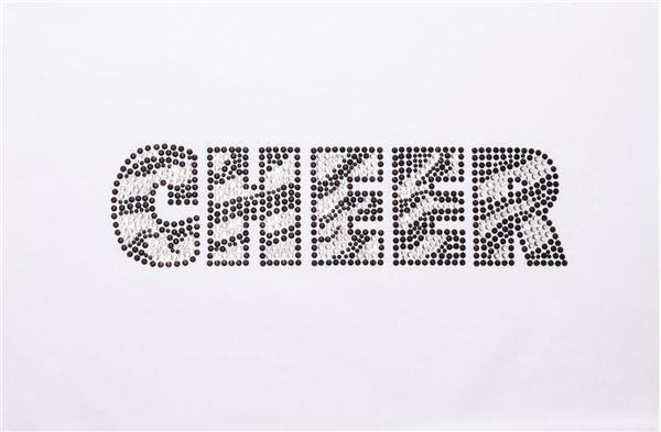 Rhinestone Zebra Cheer Tshirt or Tank