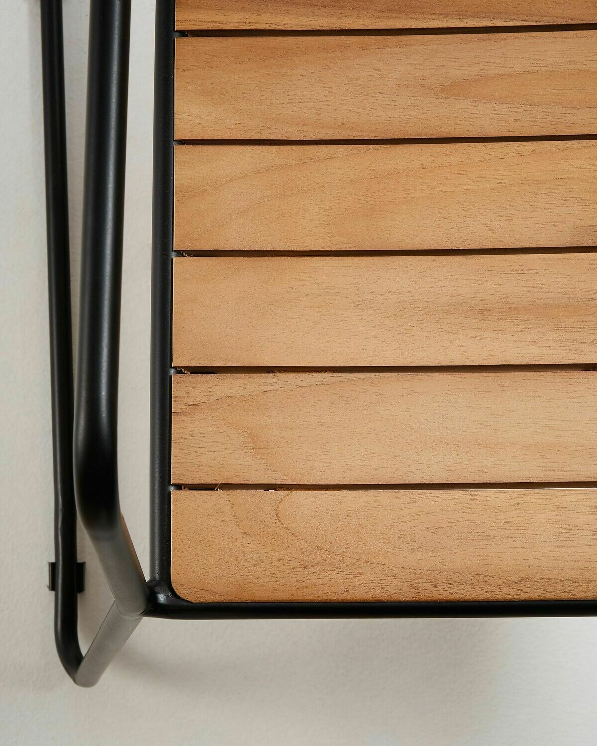 Silla de exterior Komfort madera maciza de teca y acero galvanizado
