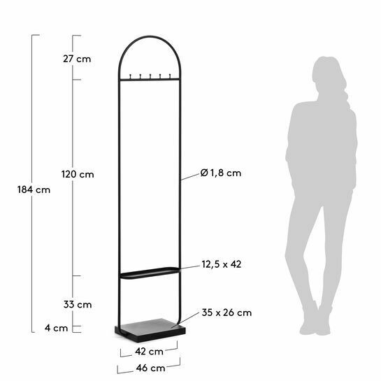 Perchero Cleone 46 x 184 cm