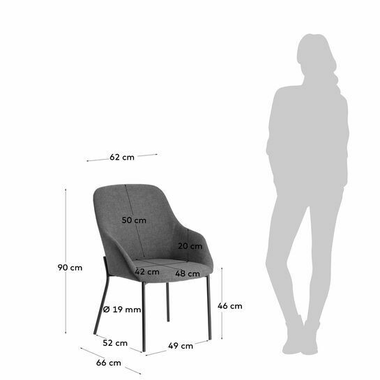 Silla Futura gris oscuro