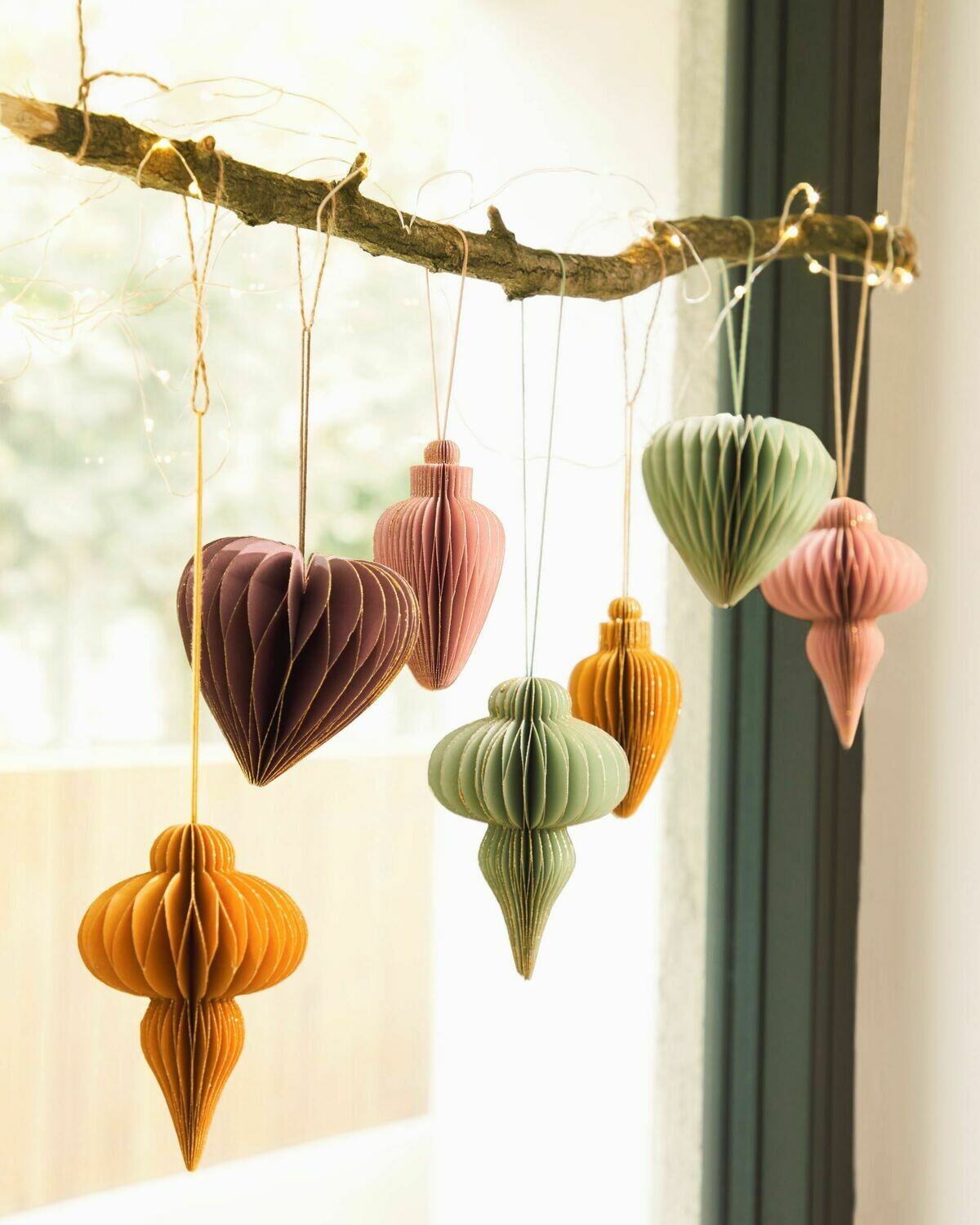 Set Yaril de 3 adornos colgantes decorativos amarillo