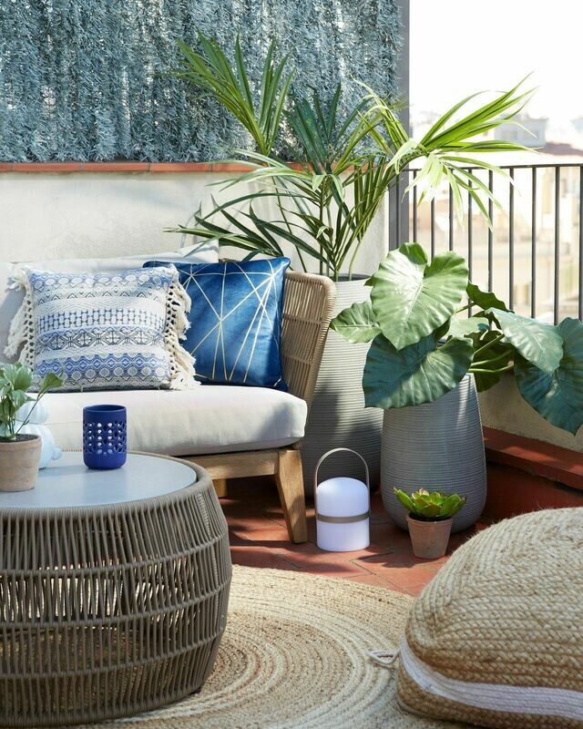 Set Leti de 2 portavelas azul