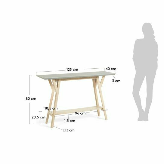 Consola Sfere 125 x 80 cm de madera maciza de mango y acacia