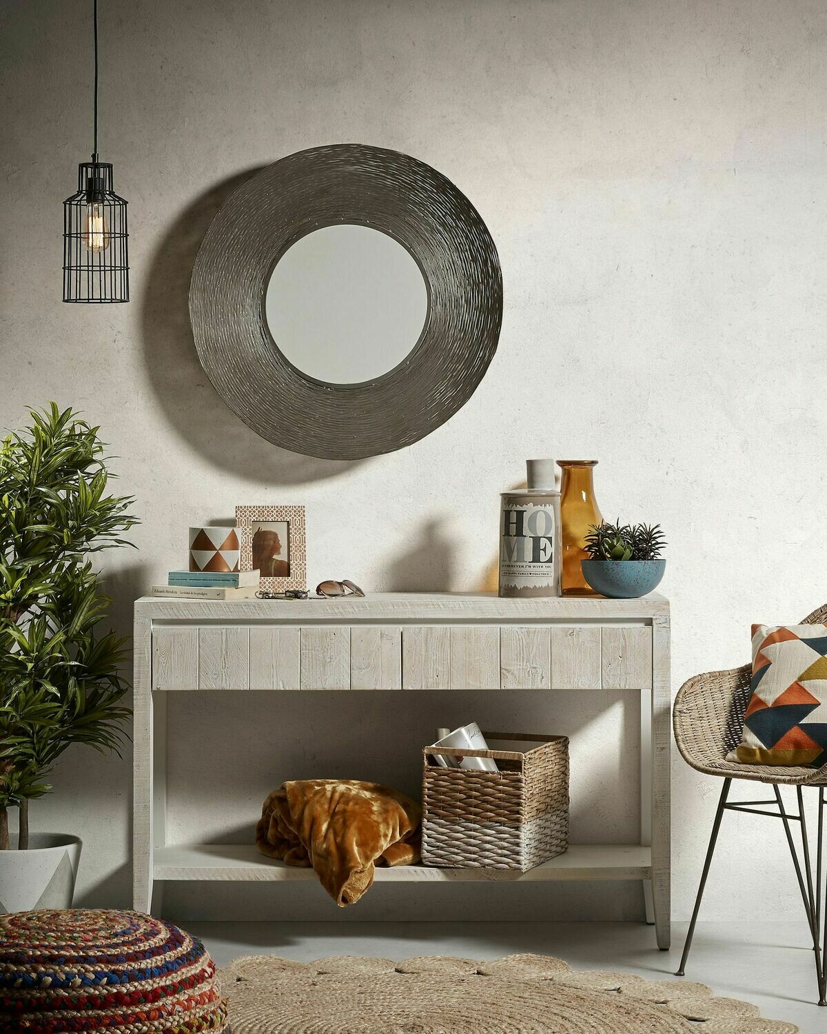 Consola Words 120 x 78 cm de madera maciza de pino reciclada