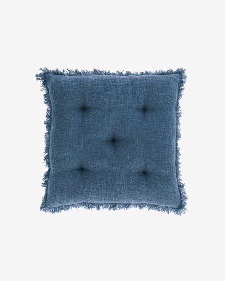 Cojín para silla Brunela 100% algodón azul 45 x 45 cm