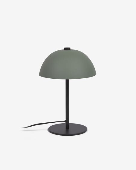 Lámpara de mesa Aleyla de metal con acabado verde