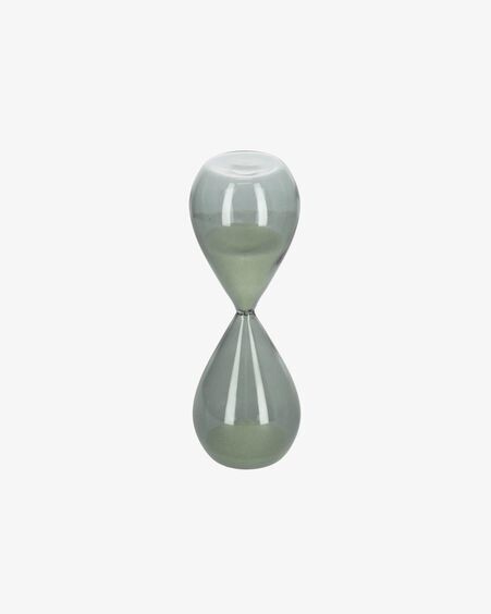 Reloj de arena Jany de cristal y verde
