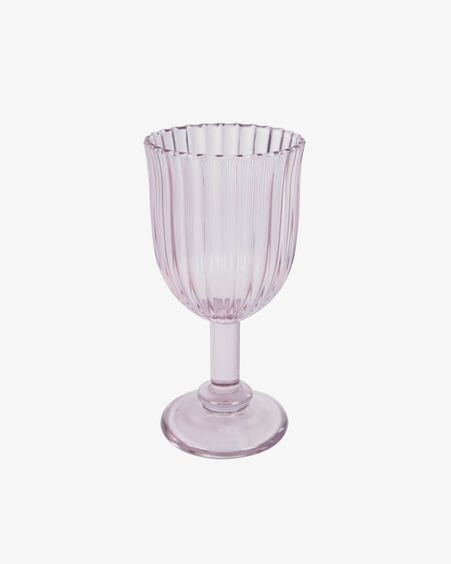Copa de vino Savelia de vidrio rosa claro 20 cl