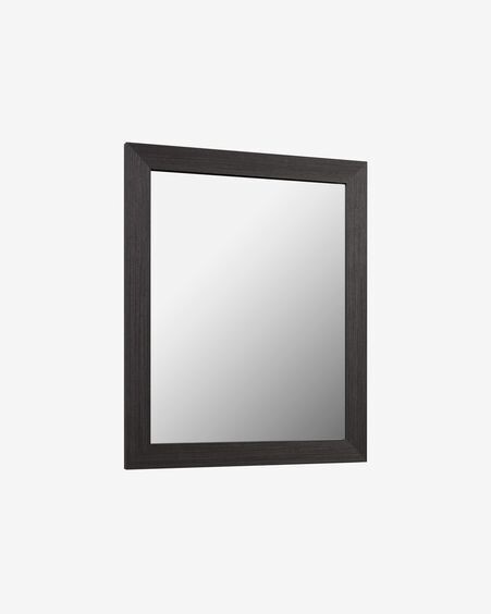 Espejo Wilany marco ancho de MDF con acabado oscuro 47 x 57,5 cm
