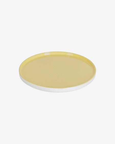 Plato plano Midori cerámica amarillo