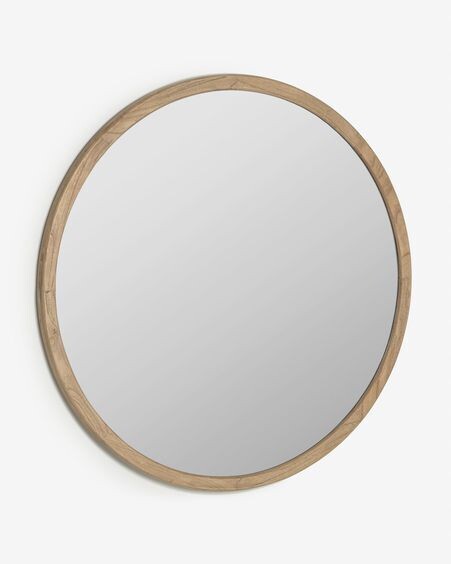 Espejo redondo Alum madera maciza mindi Ø 100 cm