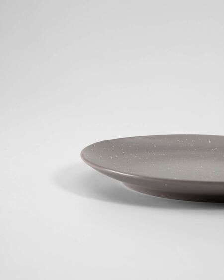 Plato de postre Aratani de cerámica gris oscuro