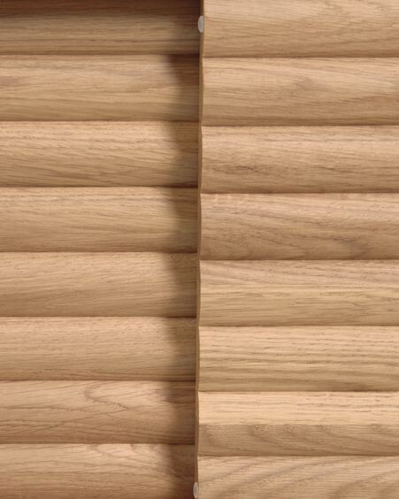 Mueble TV Lenon de madera maciza y chapa de roble 200 x 57 cm FSC MIX Credit
