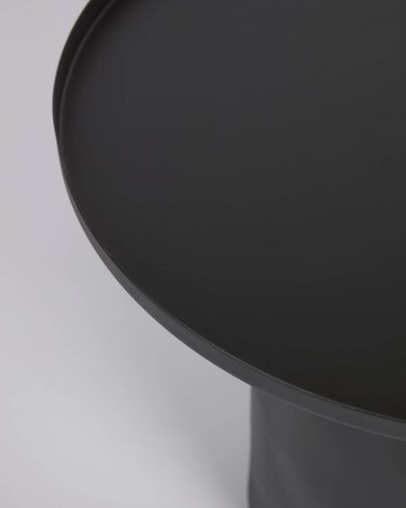 Mesa auxiliar redonda Fleksa de metal negro Ø 45 cm