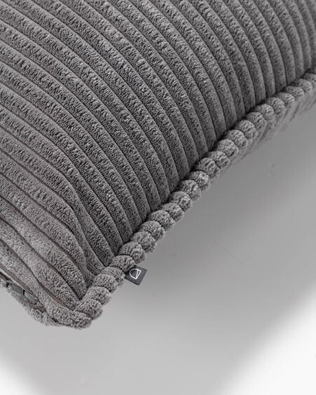 Funda cojín Wilma 45 x 45 cm pana gris