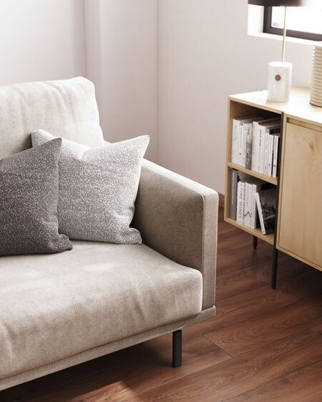 Sofá Galene 3 plazas beige 174 cm