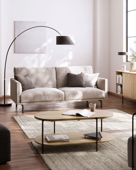 Sofá Galene 3 plazas beige 174 cm