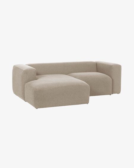 Sofá Blok 2 plazas chaise longue izquierdo beige 240 cm