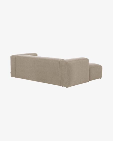 Sofá Blok 2 plazas chaise longue izquierdo beige 240 cm
